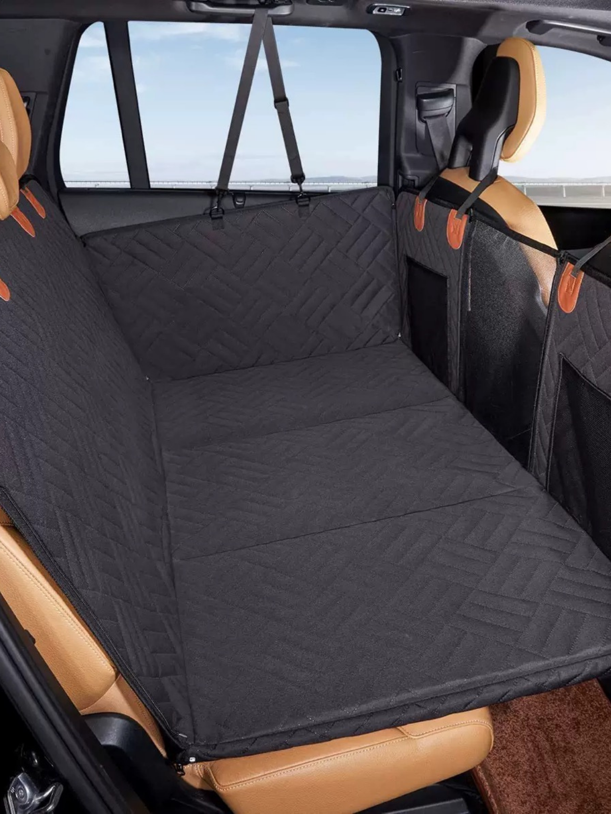 Back Seat Dog Travel Bed(Car Safety Hammock) - Black