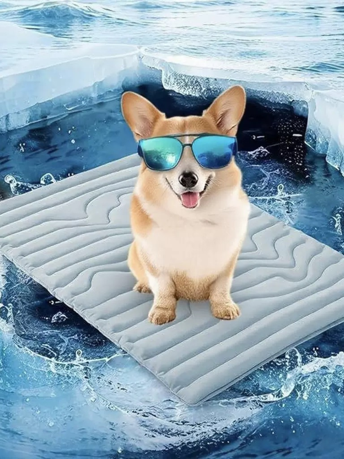 Dog Cooling Mat - Blue
