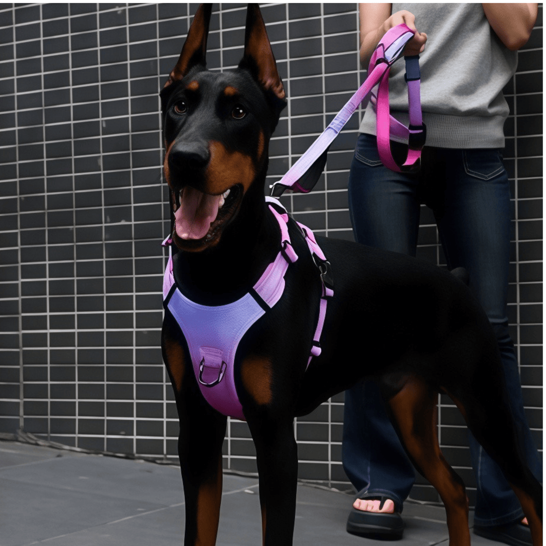 Hands - Free Dog leash – Pink Fade - Paw.Q