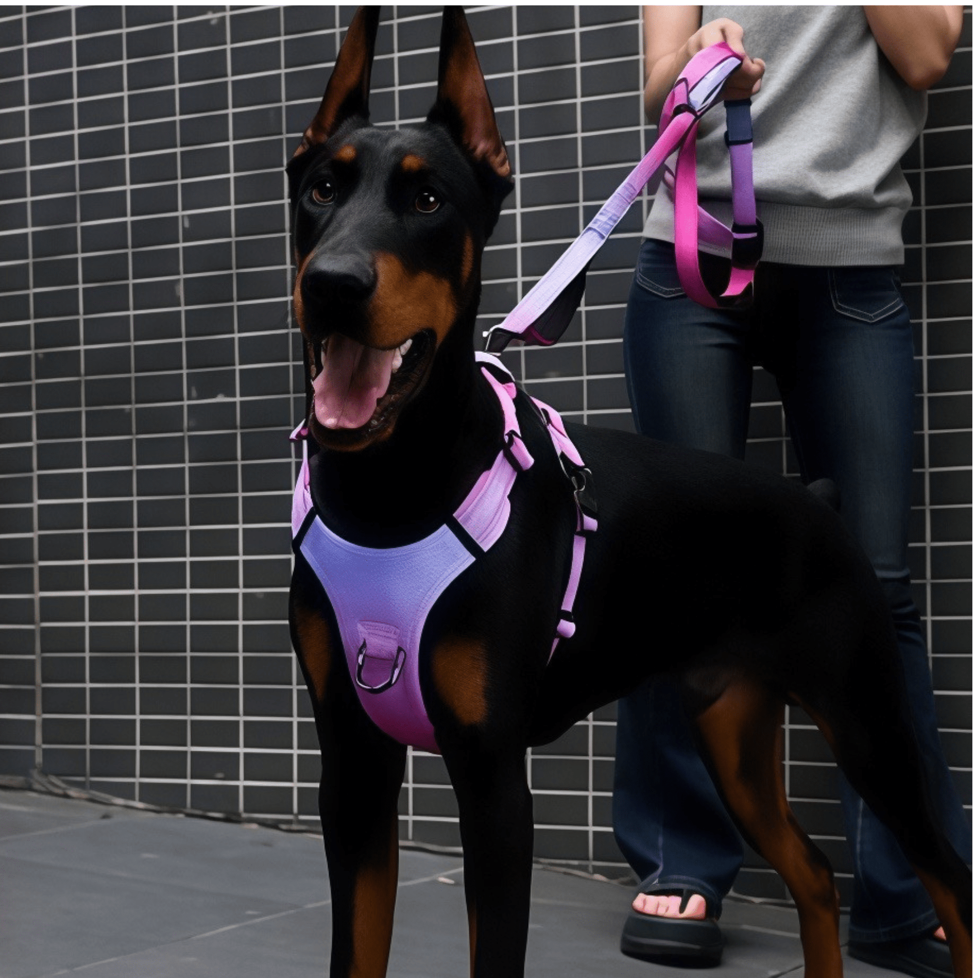 Anti - Pull Dog Harness – Pink Fade - Paw.Q