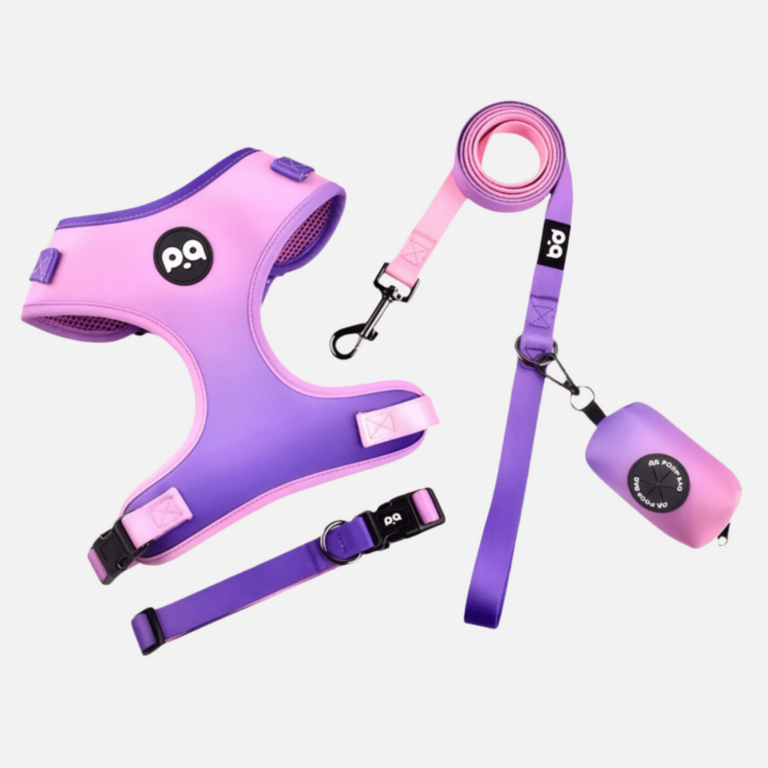 Dog Starter Kit – 4 - Piece Set - Purple Fade - Paw.Q